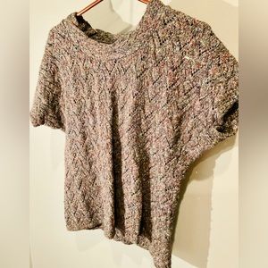 Women’s Coldwater Creek Short Sleeve Gray multicolor Sweater